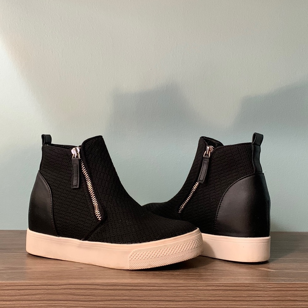 Steve Madden Black Zip-Up High Tops